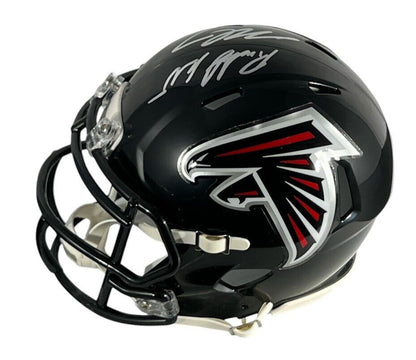 Roddy White & Michael Vick Signed Atlanta Falcons Mini Helmet BAS