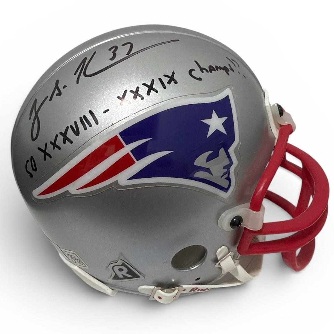 Rodney Harrison Signed New England Patriots VSR4 Mini Helmet
