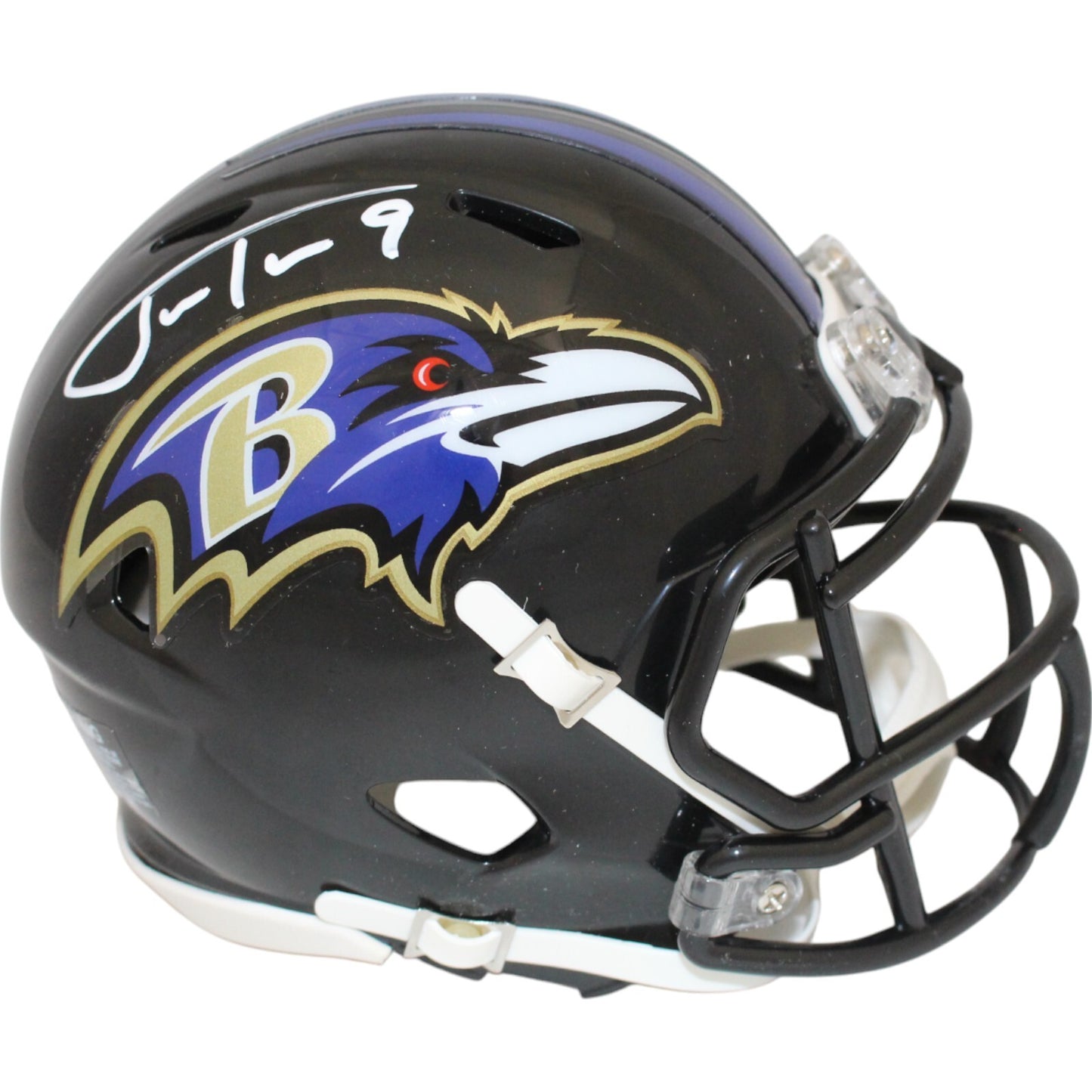 Justin Tucker Autographed Baltimore Ravens Speed Mini Helmet