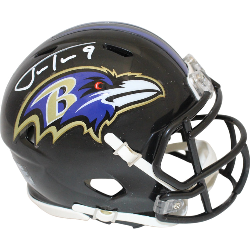 Justin Tucker Autographed Baltimore Ravens Speed Mini Helmet