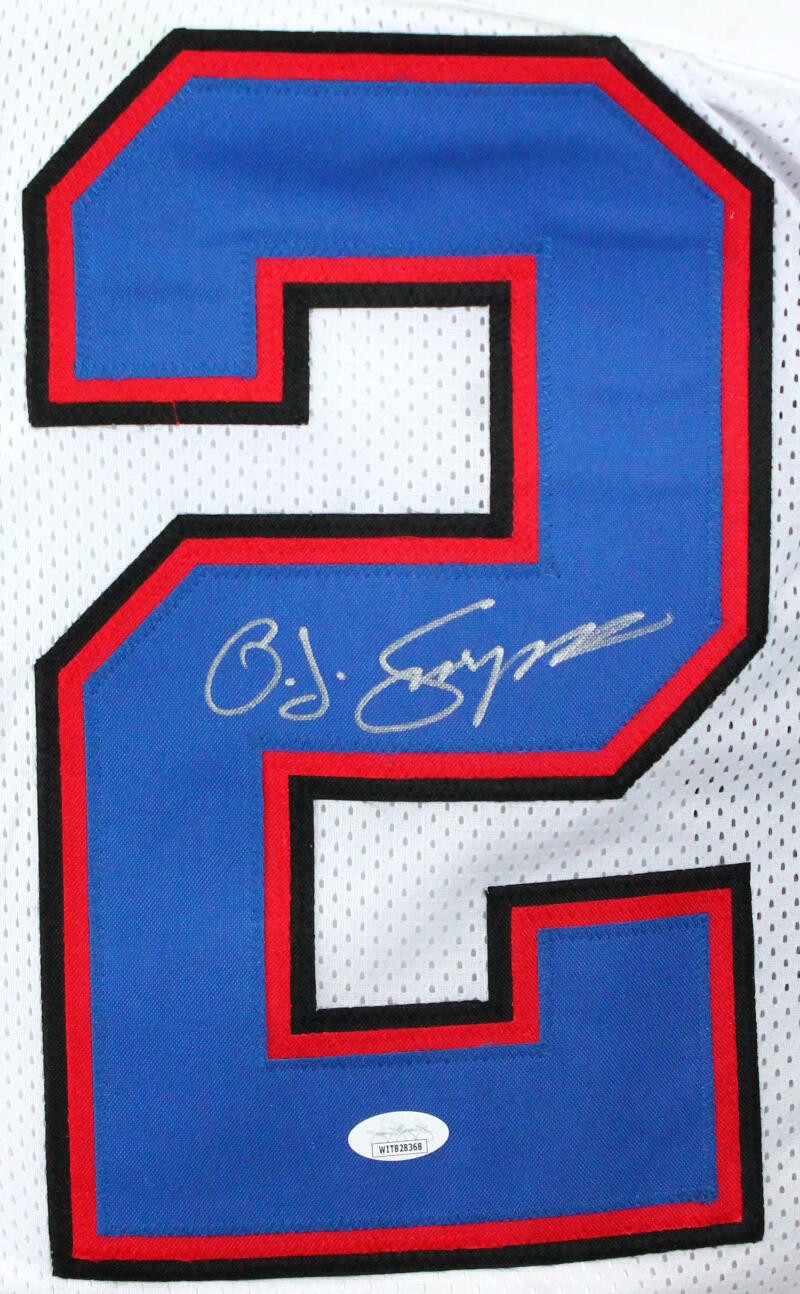 OJ Simpson Autographed Buffalo Bills White Custom STAT Jersey