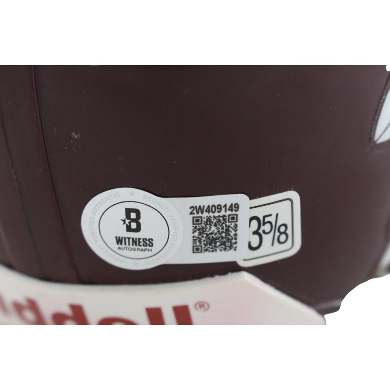 Larry Brown Signed Washington Redskins Throwback VSR4 Mini Helmet