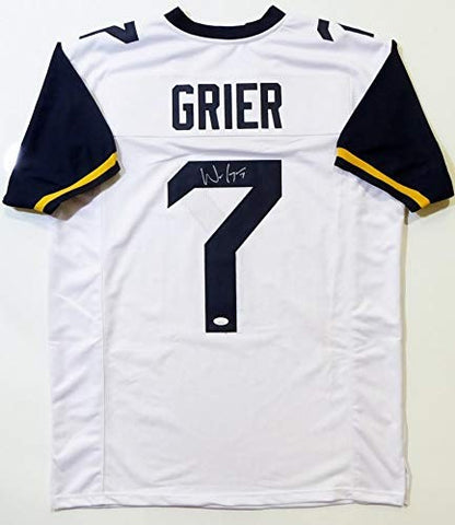 Will Grier Autographed White Custom College Style Jersey