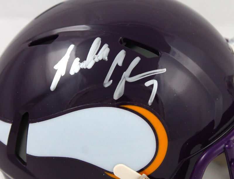 Randall Cunningham Signed Minnesota Vikings Throwback Speed Mini Helmet