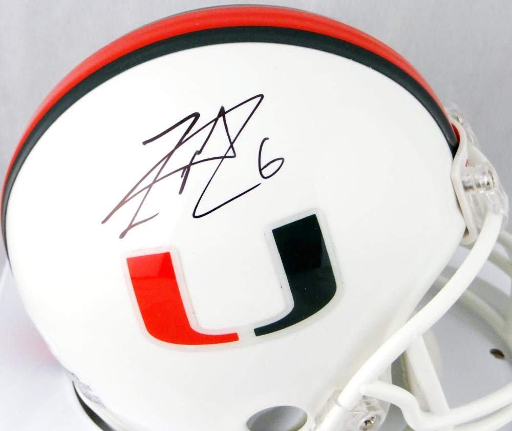 Lamar Miller Signed Miami Hurricanes White Mini Helmet