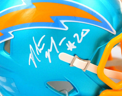 Natrone Means Signed San Diego Chargers Flash Speed Mini Helmet