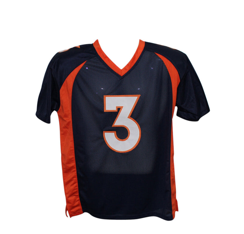 Drew Lock Signed Denver Broncos Custom Blue Football Jersey Beckett BAS