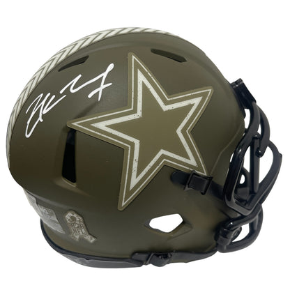 Zack Martin Signed Dallas Cowboys Salute 2023 Mini Helmet Beckett COA