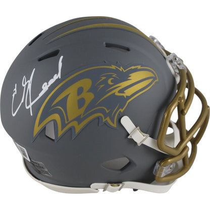 Ed Reed Autographed Baltimore Ravens Slate Mini Helmet