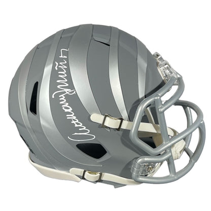 Anthony Munoz Signed Cincinnati Bengals Slate Mini Helmet (Beckett BAS)