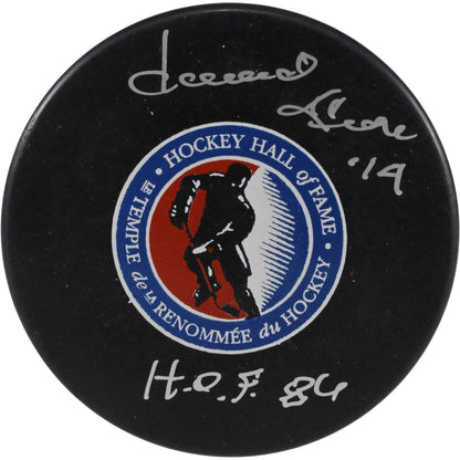 Dave Keon Autographed Hockey Hall of Fame Logo Puck