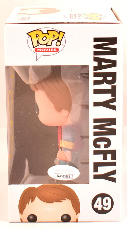 Michael J. Fox Signed Marty in Future Funko Pop Figurine #49