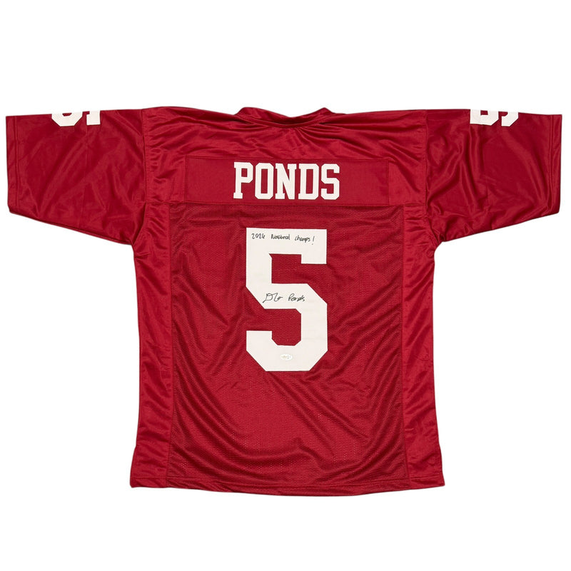 D'Angelo Ponds Signed Indiana Hoosiers Custom Jersey "2026 Nat'l Champs"