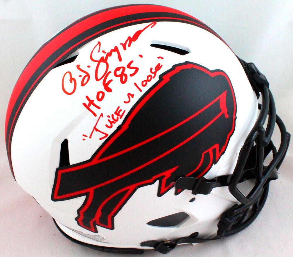 OJ Simpson Autographed Buffalo Bills Lunar Authentic Helmet