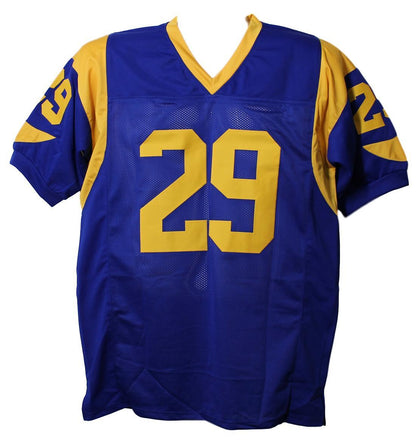 Eric Dickerson Autographed Pro Style Blue Jersey