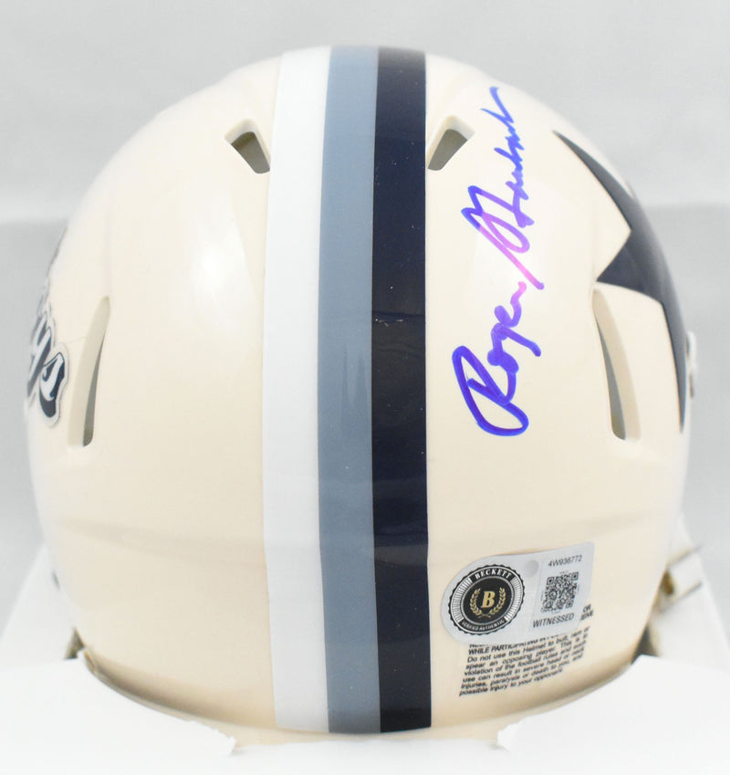 Roger Staubach Autographed Dallas Cowboys Throwback Mini Helmet