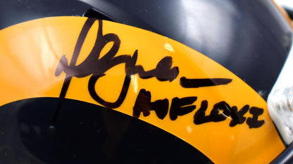 Marshall Faulk Signed Los Angeles Rams 1981-1999 Throwback Mini Helmet