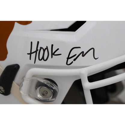 Quinn Ewers Autographed Texas Longhorns Full Size SpeedFlex Helmet