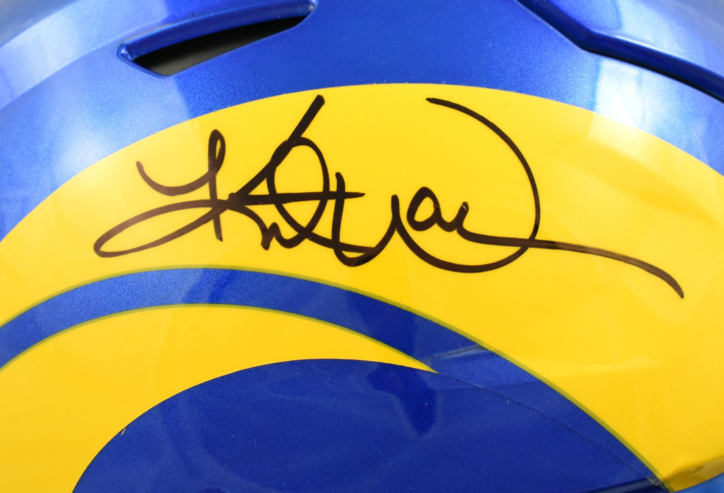 Kurt Warner Signed Los Angeles Rams Riddell Speedflex Authentic Helmet
