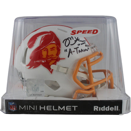 Mike Alstott Signed Tampa Bay Buccaneers Throwback Mini Helmet "A-Train"