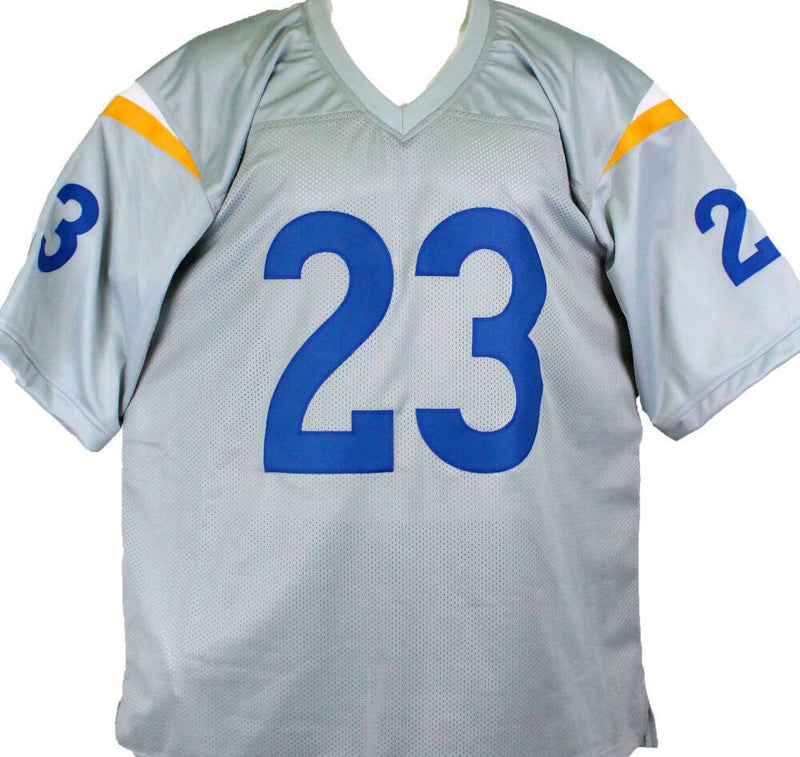 Cam Akers Signed Los Angeles Rams Grey Custom Jersey
