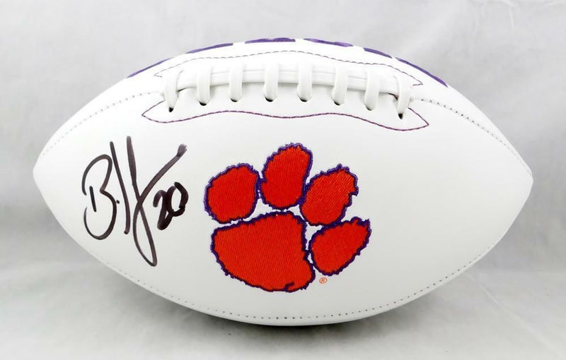 Brian Dawkins Signed Clemson Tigers Logo Football - Black Edition