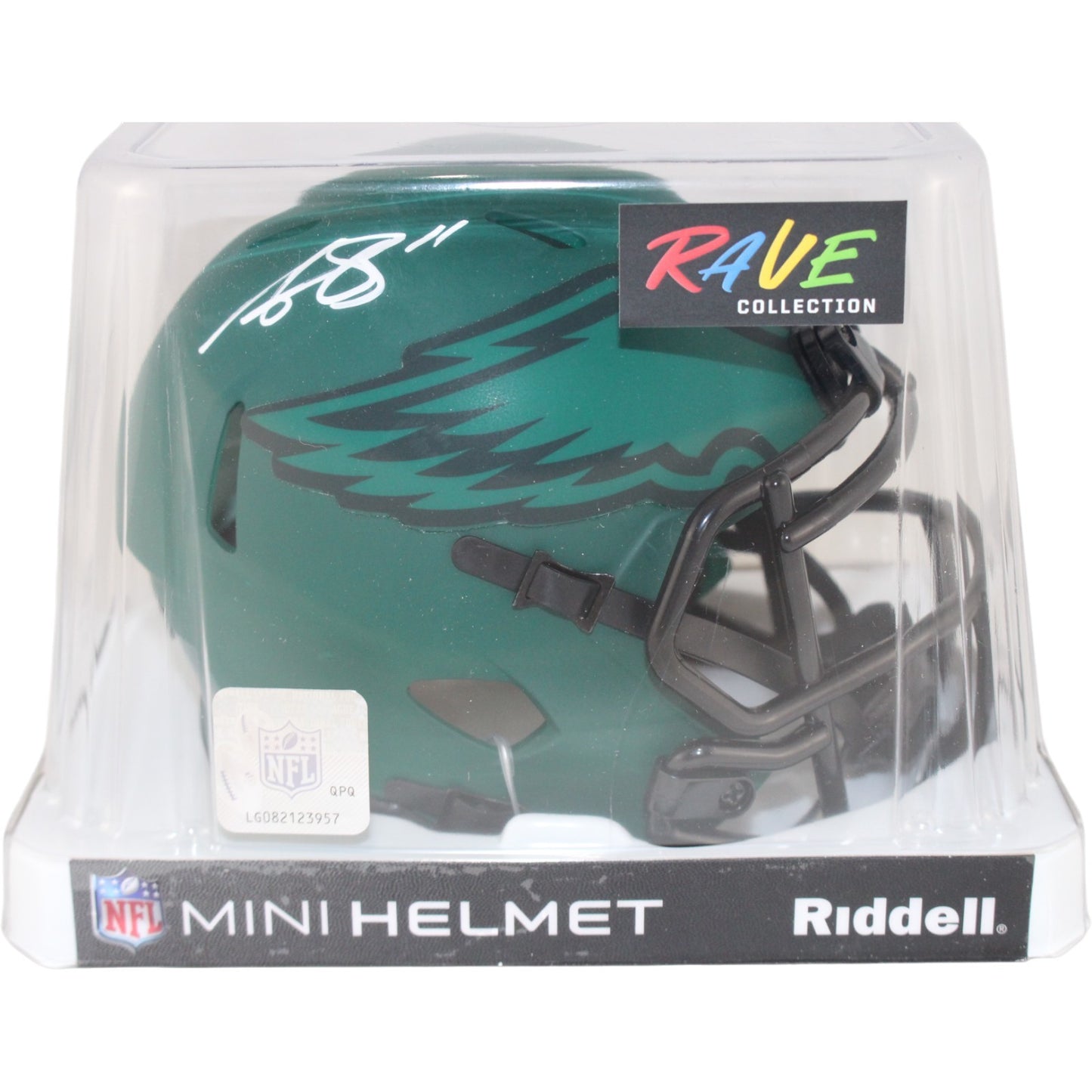 AJ Brown Philadelphia Eagles Autographed Rave Mini Helmet