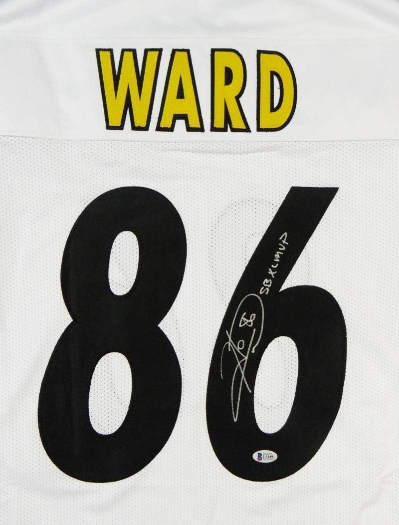 Hines Ward Signed White Custom Football Jersey SB MVP Inscription