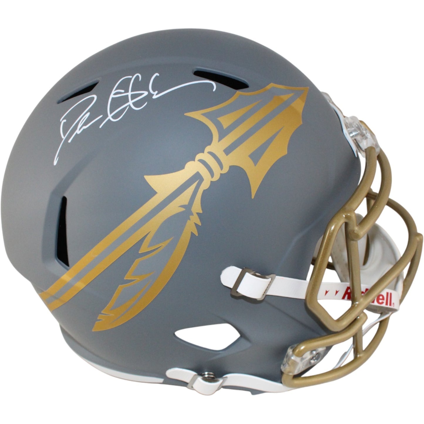 Deion Sanders Florida State Seminoles Signed Full Size Slate Replica Helmet