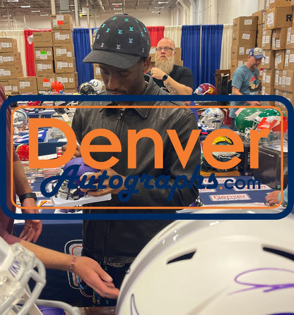 Jordan Addison Minnesota Vikings Autographed Mini Helmet Beckett BAS