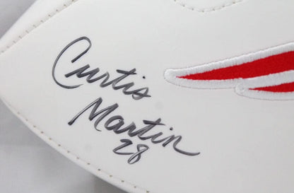 Curtis Martin Autographed New England Patriots Logo Football