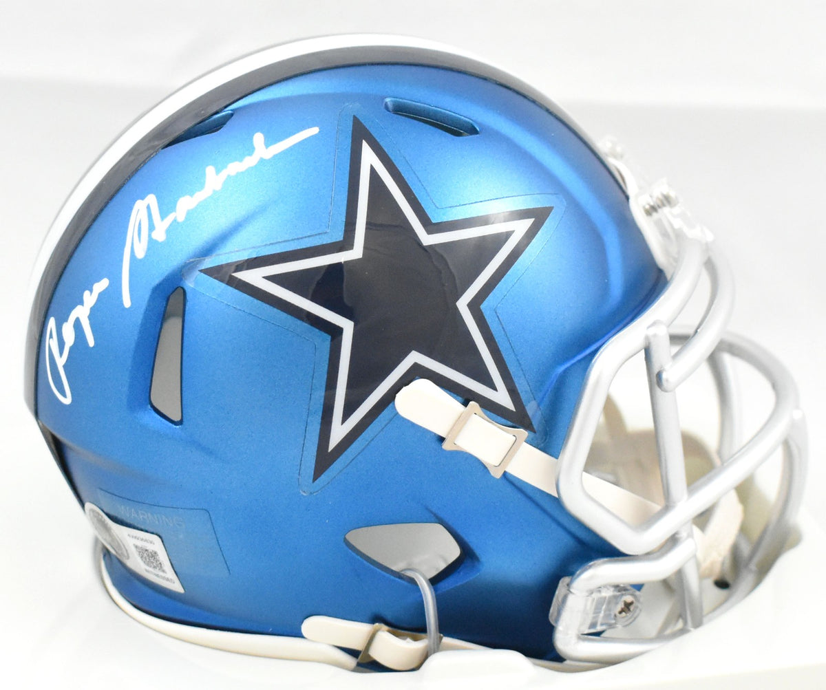 Roger Staubach Signed Dallas Cowboys Blaze Speed Mini Helmet