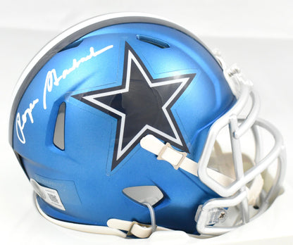 Roger Staubach Signed Dallas Cowboys Blaze Speed Mini Helmet