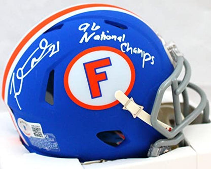 Fred Taylor Signed Florida Gators White Speed Mini Helmet Inscribed