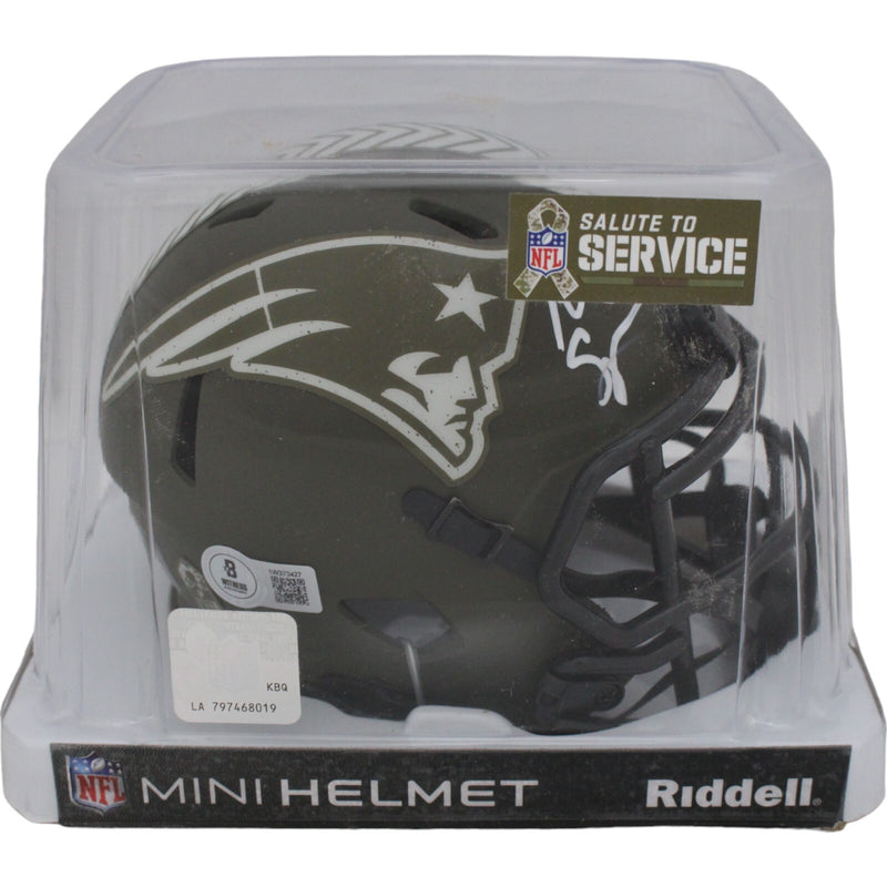 Richard Seymour Signed New England Patriots 2022 Salute to Service Mini Helmet