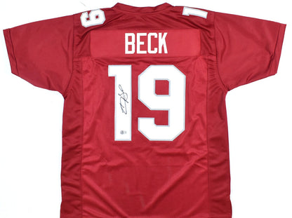 Carson Beck Autographed Red Custom Jersey