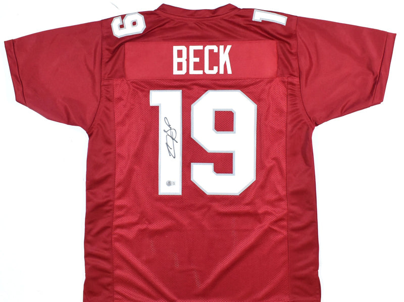 Carson Beck Autographed Red Custom Jersey