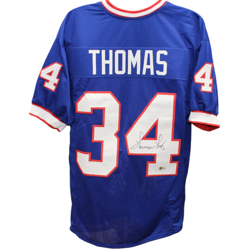 Thurman Thomas Autographed Pro Style Jersey (Blue)