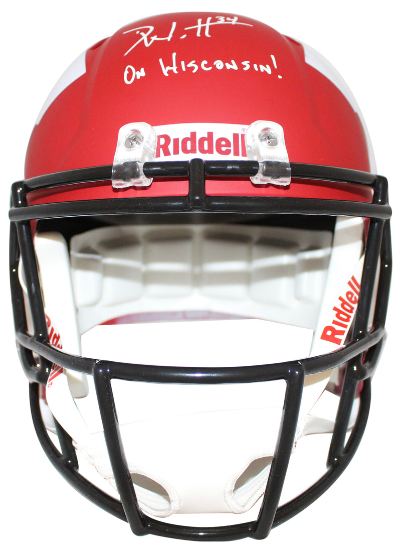 Derek Watt Wisconsin Badgers Signed Full Size AMP Replica Football Helmet