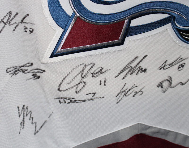 Colorado Avalanche Team Signed Adidas Authentic White Jersey (18+ Sigs)