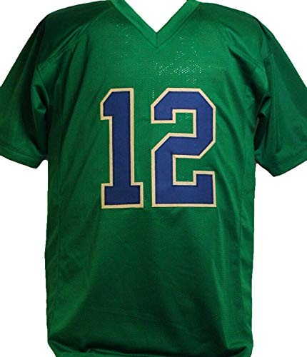 Ian Book Autographed Notre Dame Style Custom Jersey - Green
