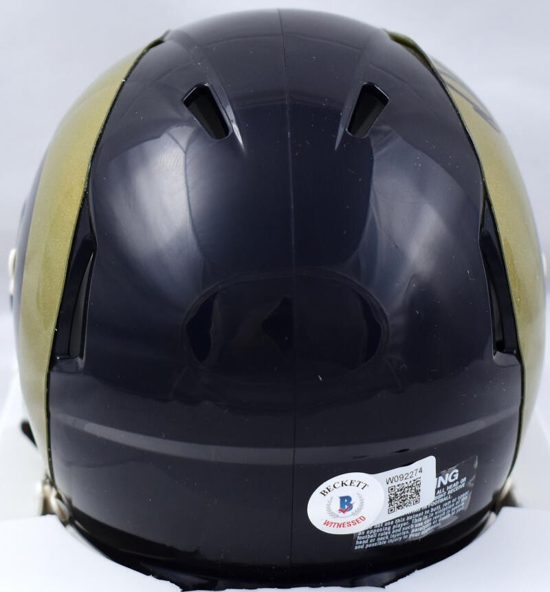 Marshall Faulk Signed St. Louis Rams Throwback Speed Mini Helmet (HOF)