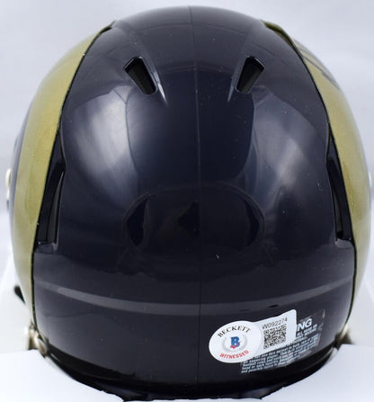 Marshall Faulk Signed St. Louis Rams Throwback Speed Mini Helmet (HOF)