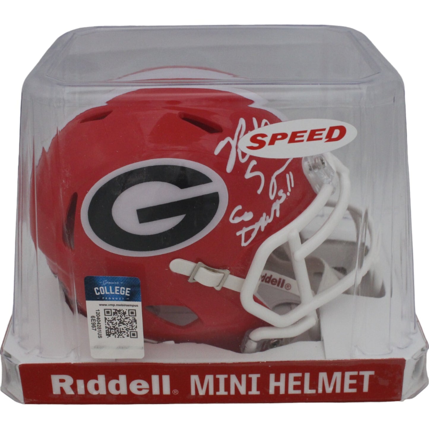 Richard Seymour Signed Georgia Bulldogs Mini Helmet Inscribed "Go Dawgs"