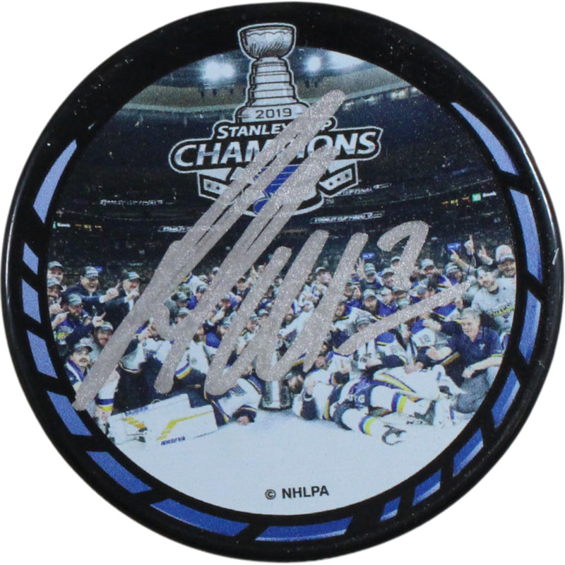 Patrick Maroon Autographed St. Louis Blues 2019 Stanley Cup Champs Hockey Puck