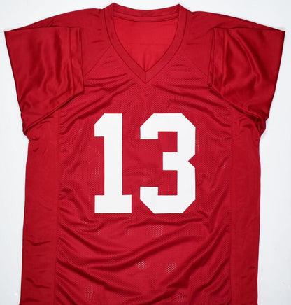 George Teague Signed Alabama Style Crimson Jersey - 1992 Champs Inscription