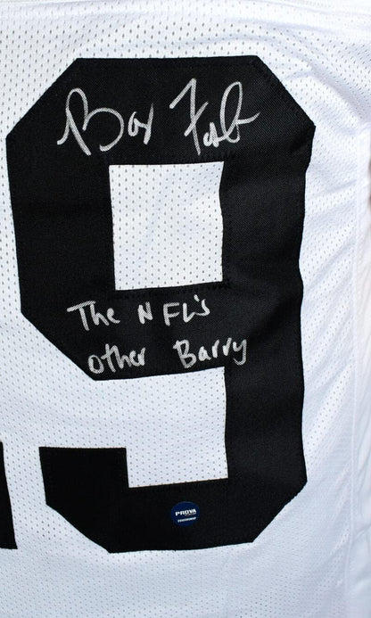 Barry Foster Signed Custom White Jersey "The NFL's Other Barry"