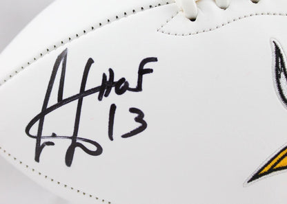 Cris Carter Autographed Minnesota Vikings Logo Football (HOF Inscription)