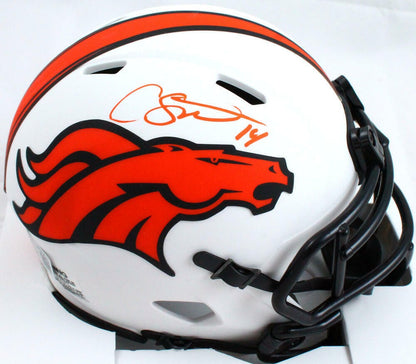 Courtland Sutton Signed Denver Broncos Lunar Speed Mini Helmet