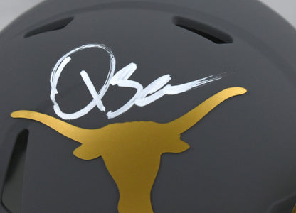 Quinn Ewers Signed Texas Longhorns Slate Speed Mini Helmet